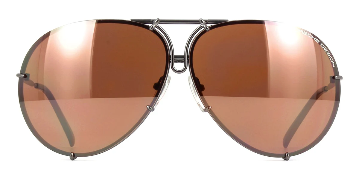 Porsche Design 8478 C Gun Frame - Dk Green + Amber Lenses - As Seen on Khloe Kardashian & Usher - Image 3