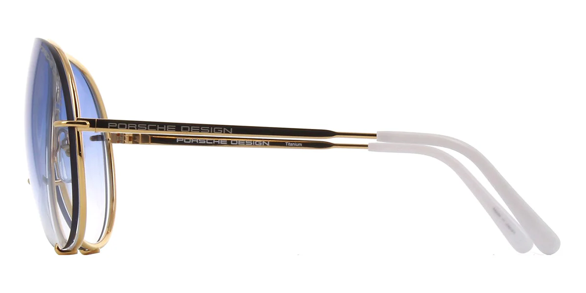 Porsche Design 8478 W Gold Frame - Grad Blue + Brown Lenses - As Seen On Shaughna Phillips & CeeLo Green - Image 6