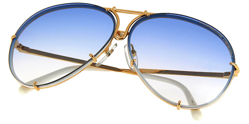Porsche Design 8478 W Gold Frame - Grad Blue + Brown Lenses - As Seen On Shaughna Phillips & CeeLo Green - Image 7