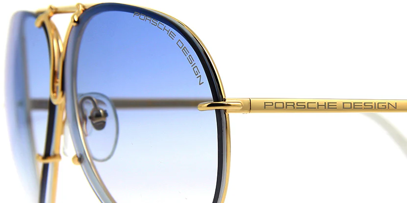 Porsche Design 8478 W Gold Frame - Grad Blue + Brown Lenses - As Seen On Shaughna Phillips & CeeLo Green - Image 8